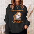 Damen Meerschweinchen Papa -Ater Jungen Männer Zumatertag Mit-Ausschnitt Sweatshirt Geschenke für Sie