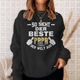 Damenateratertag So Sieht Der Beste Papa Der Welt Aus Mit-Ausschnitt Sweatshirt Geschenke für Sie