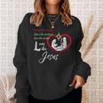 Dance Like Frosty Shine Like Rudolph Love Like Jesus Christ Sweatshirt Gifts for Her