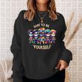 Dare To Be Yourself Autism Awareness Superheroes Sweatshirt Gifts for Her