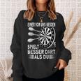 Darts Eine Von Uns Beiden Spielbesser Als Du Dart Black Sweatshirt Geschenke für Sie