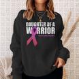 Daughter Of A Warrior Breast Cancer Awareness Supporting Mom Sweatshirt Gifts for Her