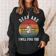 Dear Abs I Will Find You Gym Quote Motivational Sweatshirt Gifts for Her