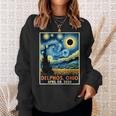 Delphos Ohio Total Solar Eclipse 2024 Starry Night Van Gogh Sweatshirt Gifts for Her