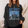 Detroit Skyline 313 Michigan Vintage Pride Sweatshirt Gifts for Her