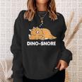 Dino Snore Triceratops Dinosaur Pyjamas Sweatshirt Gifts for Her
