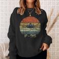 Distressed F-35 Fighter Jet Military Airplane Sweatshirt Gifts for Her