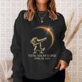 Dog Dabbing Sunglasses Total Solar Eclipse April 08 2024 Sweatshirt Gifts for Her