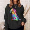 Dog Lover For Women's Beagle Colorful Beagle Sweatshirt Gifts for Her