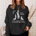 Dog Mocks Humans Look At Me I'm A Human Sweatshirt Gifts for Her