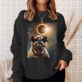 Dog Taking A Selfie With Solar 2024 Eclipse Wearing Glasses Sweatshirt Gifts for Her