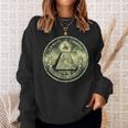 A Dollar Note Allseeing Eye Pyramid Illuminati Sweatshirt Geschenke für Sie