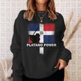 Dominican Republic Baseball Team Support Distress Sweatshirt Gifts for Her