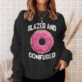 Donut Glazed And Confused Pink Donuts Lover Sweatshirt Gifts for Her