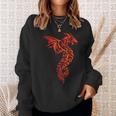 Dragon Tribal Graphic Mythical Legendary Creature Folklore Sweatshirt Gifts for Her