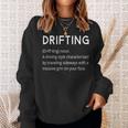 Drifting Car Drift Dictionary Style Boy Racer Sweatshirt Gifts for Her
