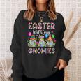 Easter With My Gnomies Happy Easter Gnomes Bunny Rabbit Girl Sweatshirt Gifts for Her