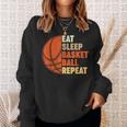 Eat Sleep Basketball Repeat For Player Vintage Sweatshirt Gifts for Her