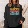 Eat Sleep Jalapenos Repeat Jalapeno Pepper Sweatshirt Gifts for Her