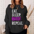 Eat Sleep Queef Repeat Queef Inappropriate Queefing Joke Sweatshirt Gifts for Her