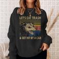 Lets Eat Trash And Get Hit By A Car Vintage Opossum Sweatshirt Gifts for Her