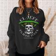 El Jefe Is Irish Today St Patrick's Day Skull Mexican Sweatshirt Gifts for Her