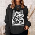 Electric Guitar Cat Rock Music Japan Style Cat Sweatshirt Gifts for Her