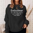 Embalmer Definition Mortuary Science Student Mortician Sweatshirt Gifts for Her