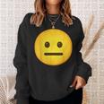 Emoticon Neutral Face With Straight Mouth Sweatshirt Gifts for Her