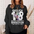 Endlich 18 Einhorn Sweatshirt - Humorvoller Aufdruck zum Erwachsenwerden Geschenke für Sie