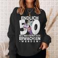 Endlich 50 Jetzt Muss Ich Nur Noch Arwachsenwerden Unicorn S Sweatshirt Geschenke für Sie