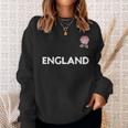 England Rugby Style Vintage Rose Crest Sweatshirt Gifts for Her