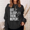 Essen Sleeep Tren Repeat Gym Trenbolon Sweatshirt Geschenke für Sie