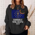 Evansville Indiana Eclipse 2024 Evansville Indiana Flag Sweatshirt Gifts for Her