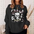 Evil Old Man Grandpa Dad Skullintage Biker Sweatshirt Geschenke für Sie