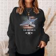 F-35 Lightning 2 Us Flag Proud Air Force Military Veteran Sweatshirt Gifts for Her