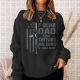 F Bomb Dad Tattoos Big Guns & Tight Buns Gun Sweatshirt Gifts for Her