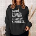Faith Prayer Fasting Charity Kindness Muslim Fasting Ramadan Sweatshirt Gifts for Her