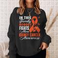 In This Family Nobody Fights Alone Kidney Cancer Awareness Sweatshirt Gifts for Her