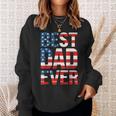 Fathers Day Best Dad Ever Us American Flag Dad Sweatshirt Gifts for Her