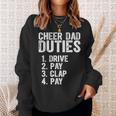 Father's Day Cheer Dad Duties Drive Pay Clap Sweatshirt Gifts for Her
