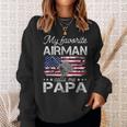 My Favorite Airman Calls Me Papa Proud Us Air Force Papa Sweatshirt Gifts for Her