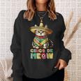 Feliz Cinco De Meow Mexican Cat Fiesta 5 De Mayo Sweatshirt Gifts for Her
