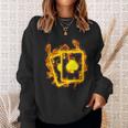 Feu As De Pique Flammes Jeu De Cartes Poker Sweater e Cadeaux pour elle