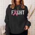 Fight Breast Cancer Disease Pink Ribbon Idea Sweatshirt Gifts for Her