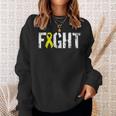 Fight CancerBone Cancer Awareness Yellow Ribbon Sweatshirt Gifts for Her
