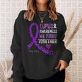 We Fight Together Lupus Awareness Purple Ribbon Sweatshirt Gifts for Her