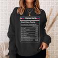 Filipino Dad Nutrition Facts Fathers Day Sweatshirt Gifts for Her