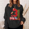 Fire Truck 3Rd Birthday Boy 3 Year Old Firefighter Sweatshirt Gifts for Her