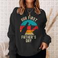 Our First Father's Day 2024 New Dad Beer Lover Father Sweatshirt Gifts for Her